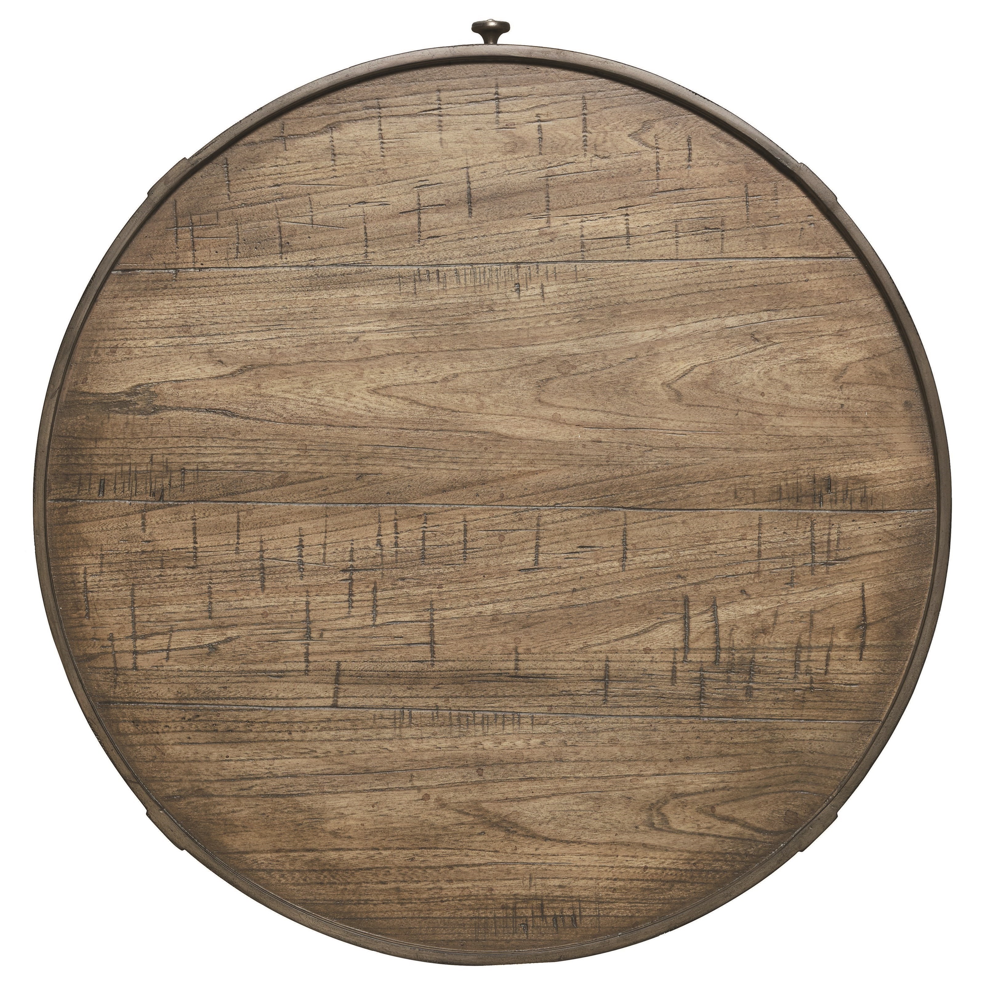 Bassett Woodridge 65970665 Transitional Round End Table with Removable